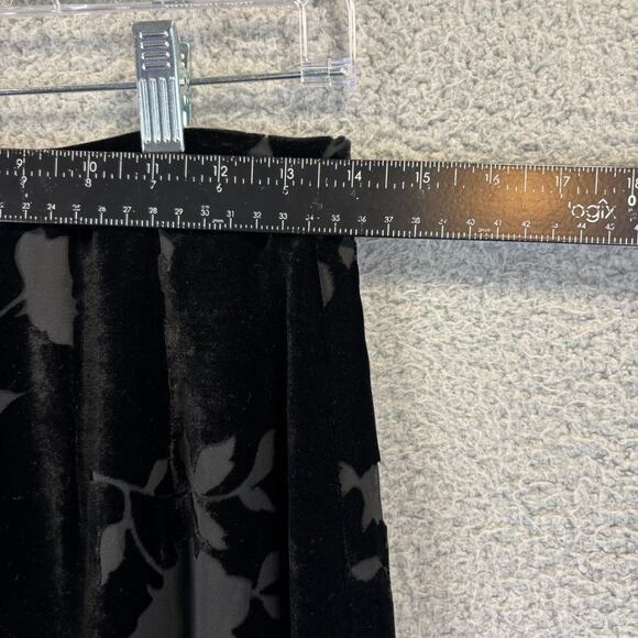 VTG Talbots Maxi Skirt 8 Silk Velvet Burnout Floral Whimsygoth Feminine Cocktail - Picture 6 of 10